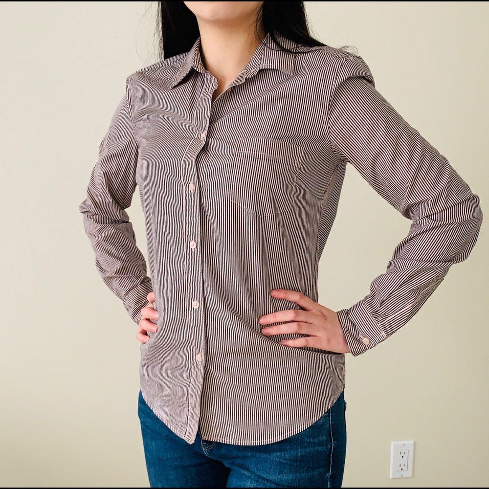 Aritzia Sunday Best Striped Button Up